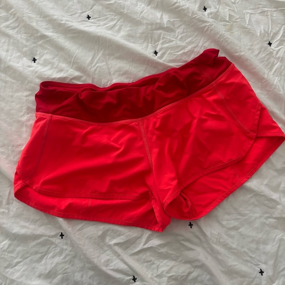 Lululemon speed up shorts in red size 10 - Picture 1 of 3